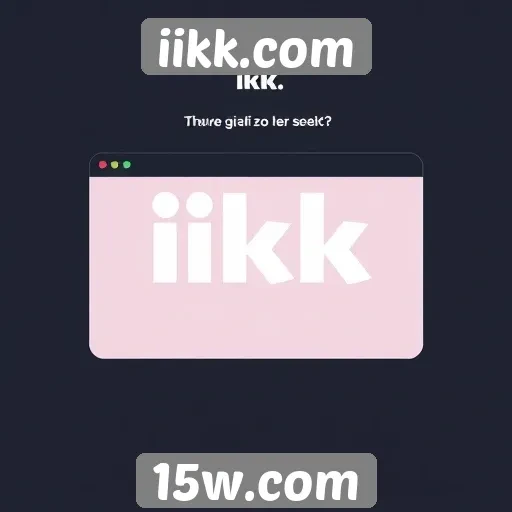 Análise da interface do usuário do site iikk.com